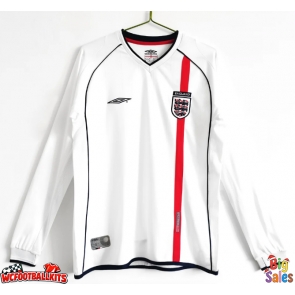 England 2002 Retro Home Shirt Men Long Sleeve