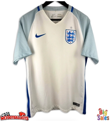 England 2016 Retro Home Shirt Men Short Sleeve
