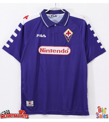 Fiorentina 1998-1999 Retro Home Shirt Men Short Sleeve