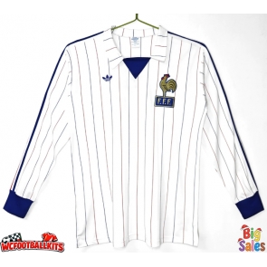 France 1980-1982 Retro Away Shirt Men Long Sleeve