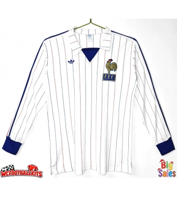 France 1980-1982 Retro Away Shirt Men Long Sleeve