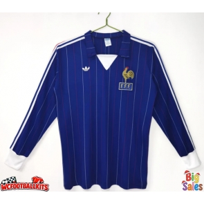 France 1980-1982 Retro Home Shirt Men Long Sleeve