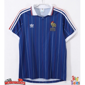 France 1982 Retro Home Shirt Men Short Sleeve