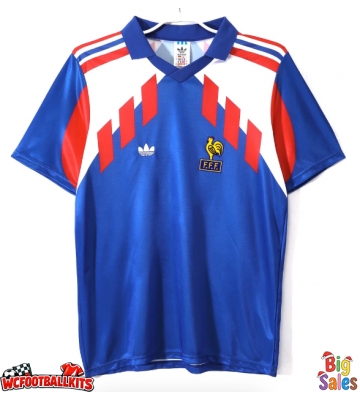 France 1990 Retro Home Shirt Men Short Sleeve