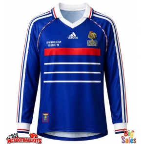 France 1998 Retro Home Shirt Men Long Sleeve