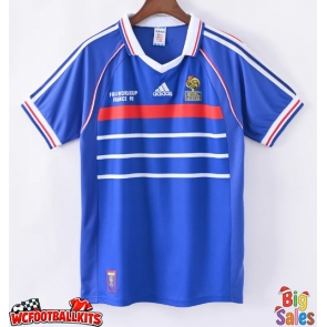 France 1998 Retro Home Shirt Men Short Sleeve