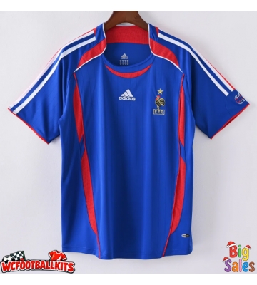 France 2006 Retro Home Shirt Men Short Sleeve