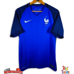 France 2016 Retro Home Shirt Men Short Sleeve