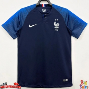 France 2018-2019 Retro Home Shirt Men Short Sleeve