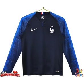 France 2018 Retro Home Shirt Men Long Sleeve