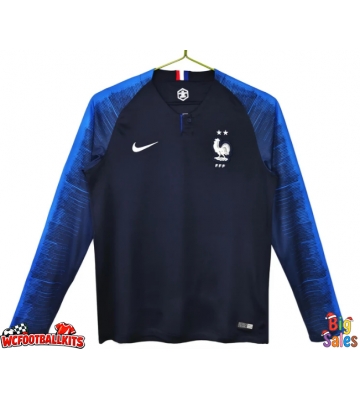 France 2018 Retro Home Shirt Men Long Sleeve