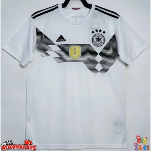 Germany 2018 Retro Home Shirt Men Short Sleeve