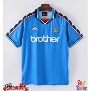 Manchester City 1997-1999 Retro Home Shirt Men Short Sleeve