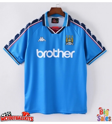 Manchester City 1997-1999 Retro Home Shirt Men Short Sleeve
