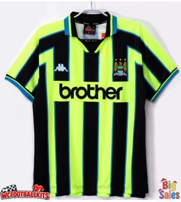 Manchester City 1998-1999 Retro Away Shirt Men Short Sleeve
