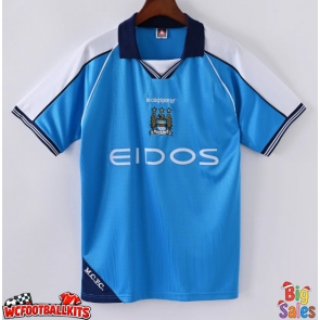Manchester City 1999-2001 Retro Home Shirt Men Short Sleeve