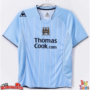 Manchester City 2007-2008 Retro Home Shirt Men Short Sleeve