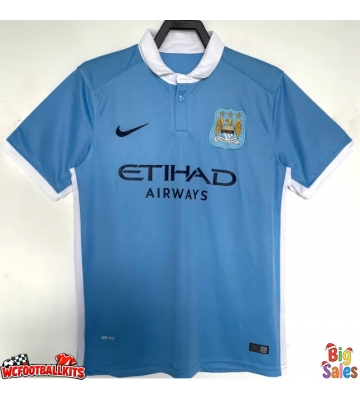 Manchester City 2015-2016 Retro Home Shirt Men Short Sleeve