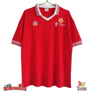 Manchester United 1977 Retro Home Shirt Men Short Sleeve