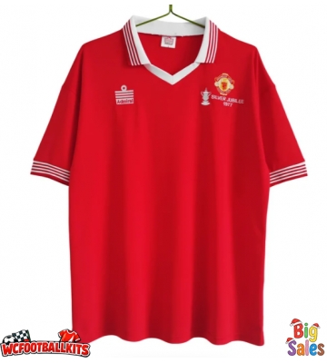 Manchester United 1977 Retro Home Shirt Men Short Sleeve