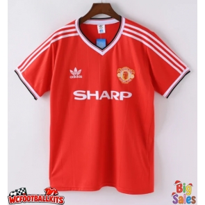 Manchester United 1983-1984 Retro Home Shirt Men Short Sleeve