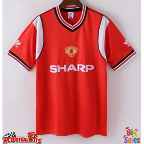 Manchester United 1984-1985 Retro Home Shirt Men Short Sleeve