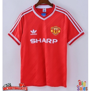 Manchester United 1986-1988 Retro Home Shirt Men Short Sleeve