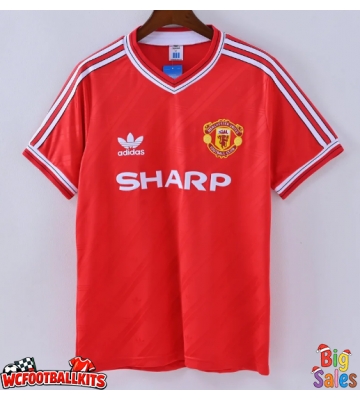 Manchester United 1986-1988 Retro Home Shirt Men Short Sleeve
