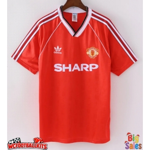 Manchester United 1989-1990 Retro Home Shirt Men Short Sleeve