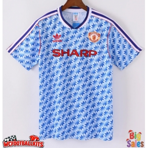 Manchester United 1990-1992 Retro Away Shirt Men Short Sleeve
