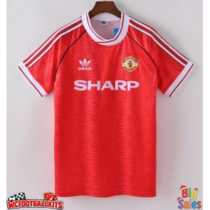 Manchester United 1991-1992 Retro Home Shirt Men Short Sleeve
