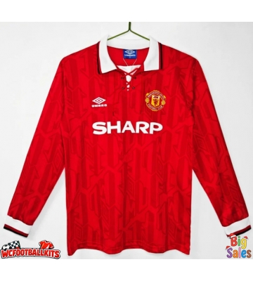 Manchester United 1992-1994 Retro Home Shirt Men Long Sleeve