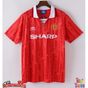 Manchester United 1993-1994 Retro Home Shirt Men Short Sleeve