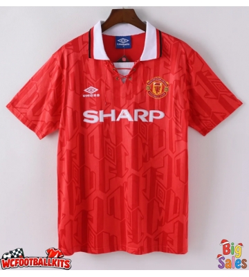 Manchester United 1993-1994 Retro Home Shirt Men Short Sleeve