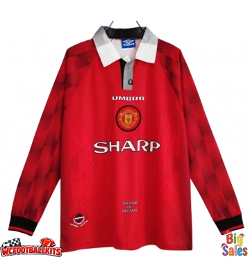 Manchester United 1996-1997 Retro Home Shirt Men Long Sleeve