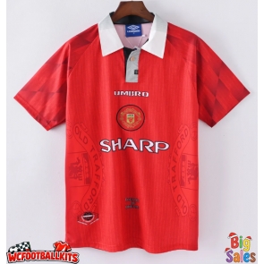 Manchester United 1996-1997 Retro Home Shirt Men Short Sleeve