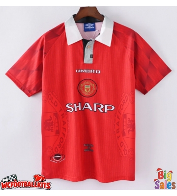 Manchester United 1996-1997 Retro Home Shirt Men Short Sleeve