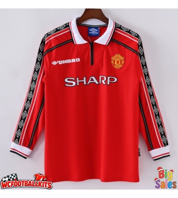Manchester United 1998-1999 Retro Home Shirt Men Long Sleeve