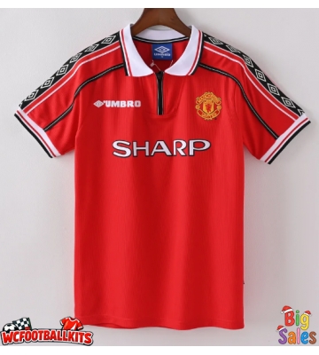 Manchester United 1998-1999 Retro Home Shirt Men Short Sleeve