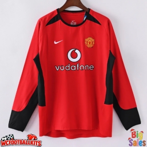 Manchester United 2002-2003 Retro Home Shirt Men Long Sleeve
