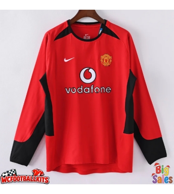 Manchester United 2002-2003 Retro Home Shirt Men Long Sleeve