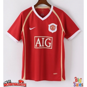 Manchester United 2006-2007 Retro Home Shirt Men Short Sleeve