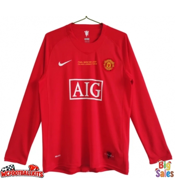 Manchester United 2007-2008 Champions League Retro Home Shirt Men Long Sleeve