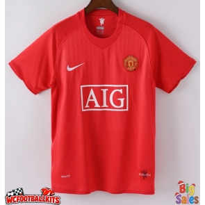 Manchester United 2007-2008 Retro Home Shirt Men Short Sleeve