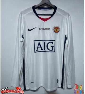 Manchester United 2008-2009 Retro Away Shirt Men Long Sleeve