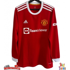 Manchester United 2021-2022 Retro Home Shirt Men Long Sleeve