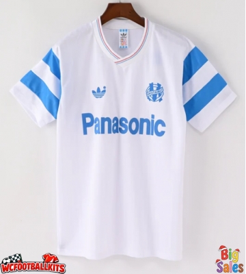 Marseille 1990 Retro Home Shirt Men Short Sleeve