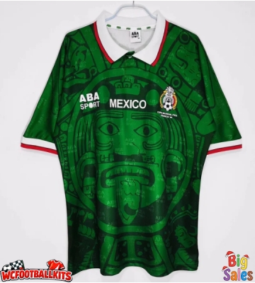 Mexico 1998 Retro Home Shirt Men Short Sleeve