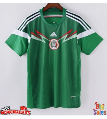 Mexico 2014 Retro Home Shirt Men Short Sleeve