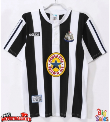 Newcastle United 1995-1997 Retro Home Shirt Men Short Sleeve